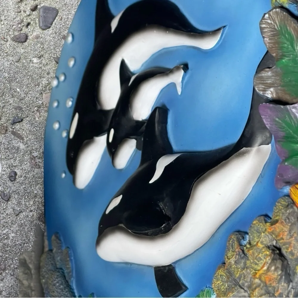 Christian Riese Lassen The Sacred Pools - Stepping Stone 3D Wall Plaque Orcas